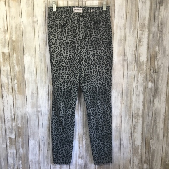 William Rast Grey Leopard High Rise Ankle Jeans - Picture 3 of 10